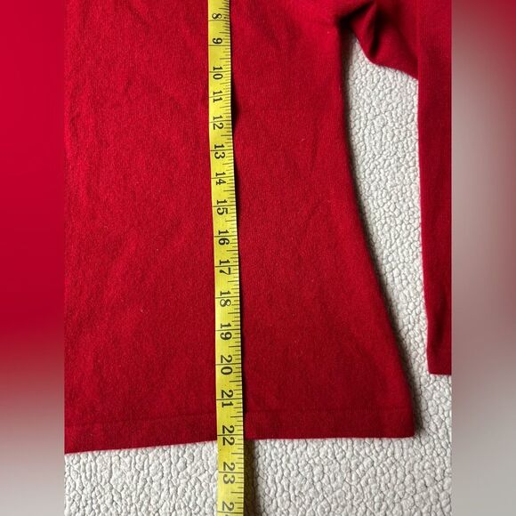 VINTAGE LL BEAN 100% CASHMERE RED TURTLENECK SWEATER WOMENS SMALL - Picture 5 of 5